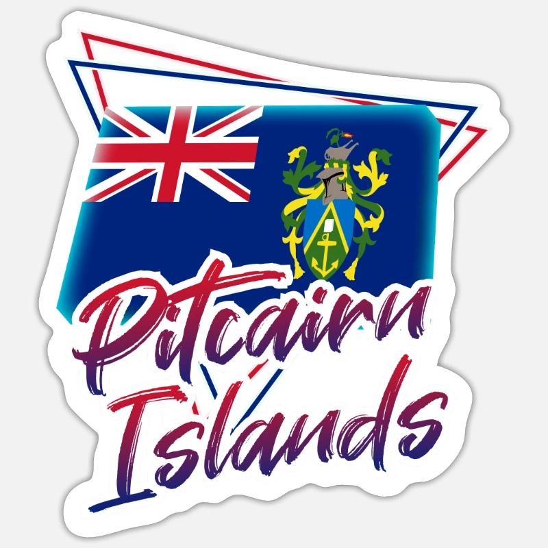 Îles Pitcairn - Sticker taille S (10 x 10 cm) - blanc mat