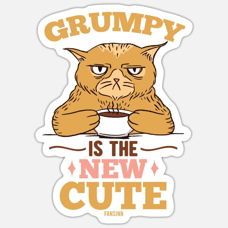 Chat chat - Sticker taille S (10 x 10 cm) - blanc mat