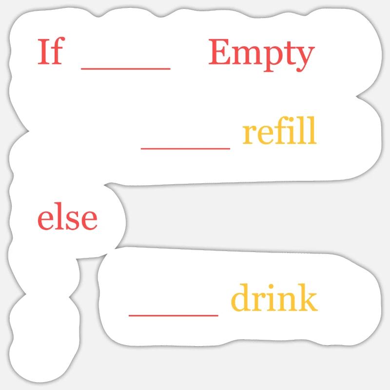 Funny Coffee Code Programmers Sticker Größe S (10 x 10 cm)