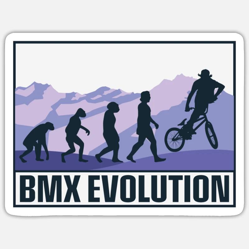 BMX Evolution Sticker size S (10 x 10 cm)