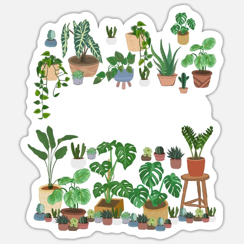Plant Based - Sticker Größe S (10 x 10 cm) - Mattweiß