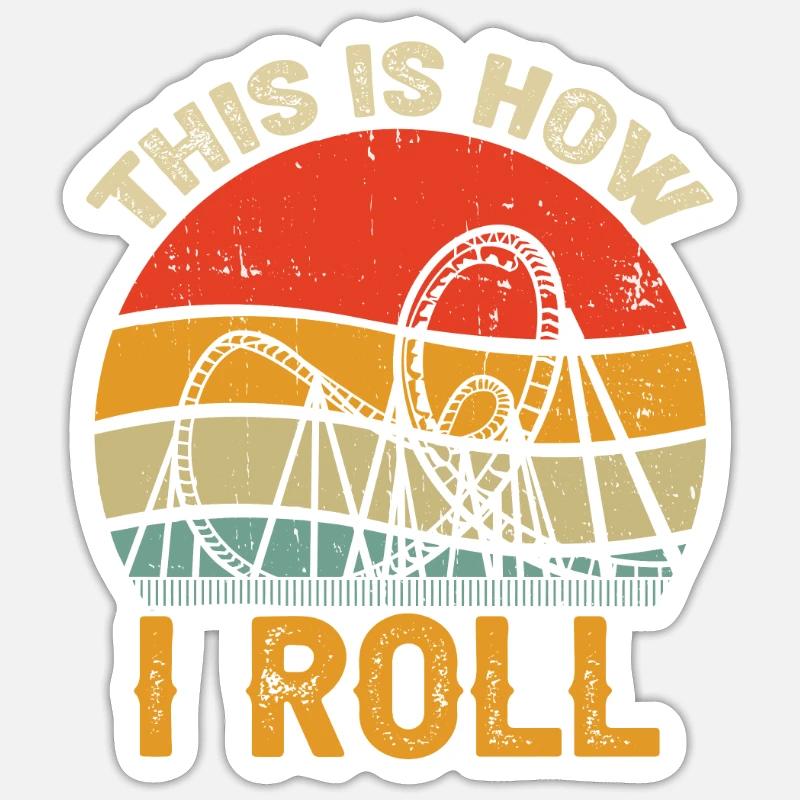 Amusement Park Kirmes Roller Coaster Roller Coaster Sticker size S (10 x 10 cm)
