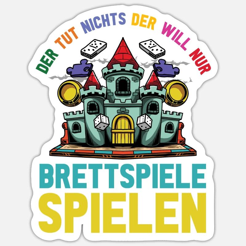 Jeu de société - Sticker taille S (10 x 10 cm) - blanc mat