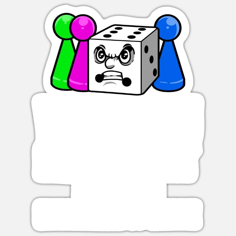Jeu de société - Sticker taille S (10 x 10 cm) - blanc mat