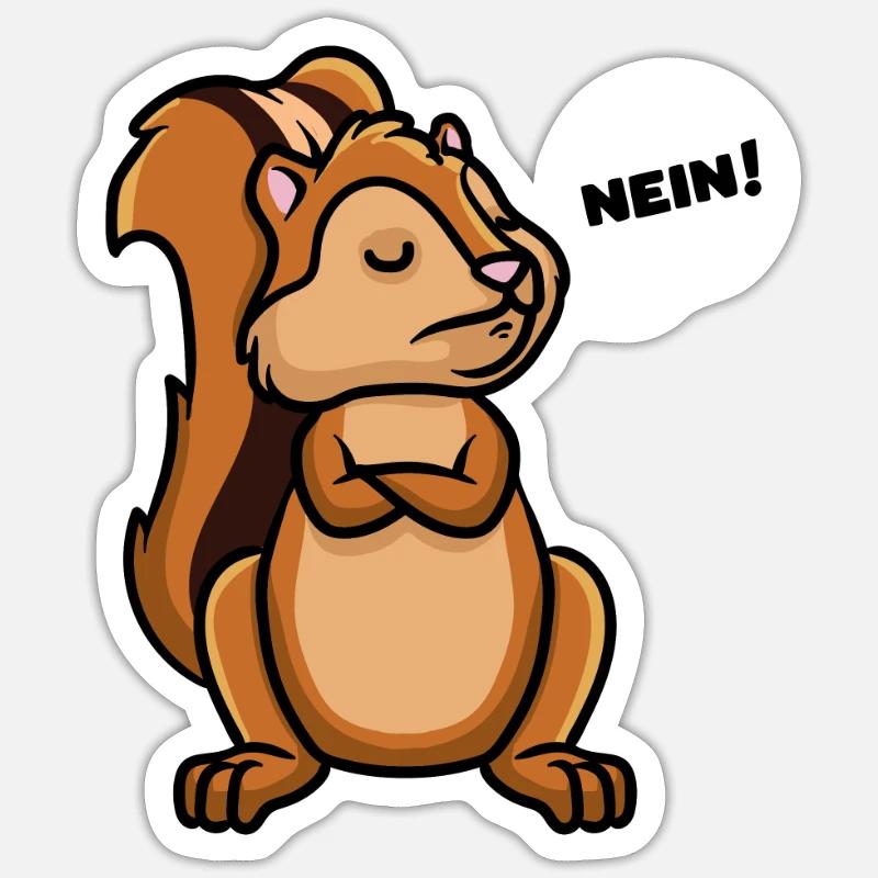 Chipmhörchen Cheek squirrel - Sticker size S (10 x 10 cm) - white matte