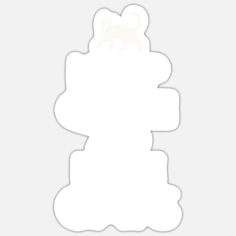 Keep calm cat - Sticker size S (10 x 10 cm) - white matte