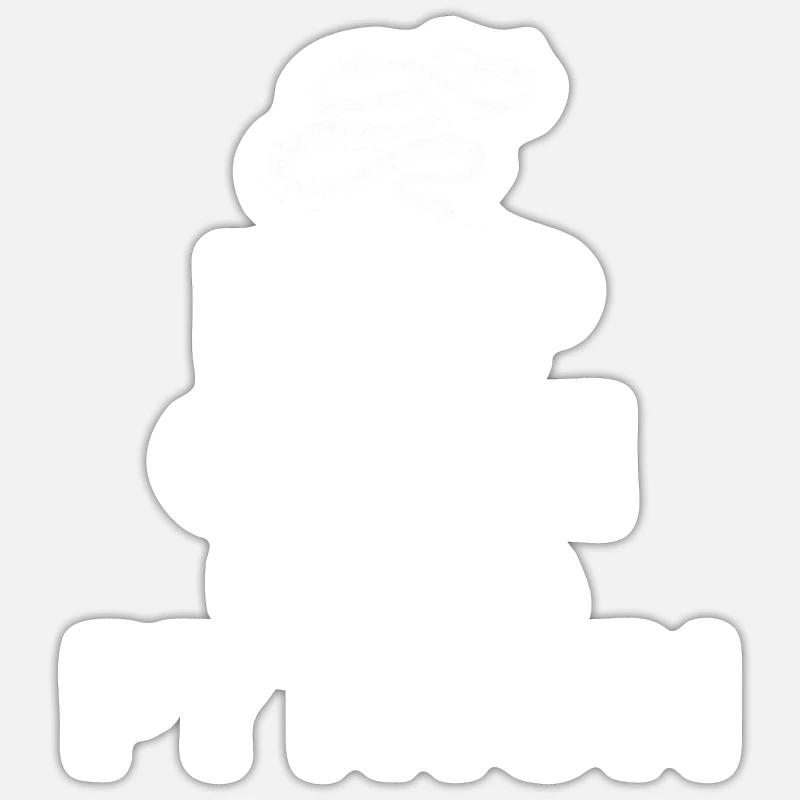 Python Schlange - Sticker Größe S (10 x 10 cm) - Mattweiß