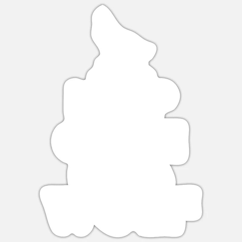 Wolf saying Keep calm Wolf - Sticker size S (10 x 10 cm) - white matte