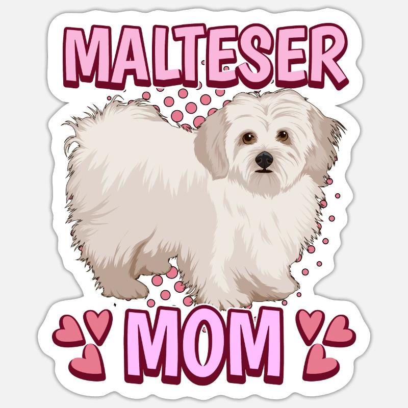 Mère maltaise - Sticker taille S (10 x 10 cm) - blanc mat