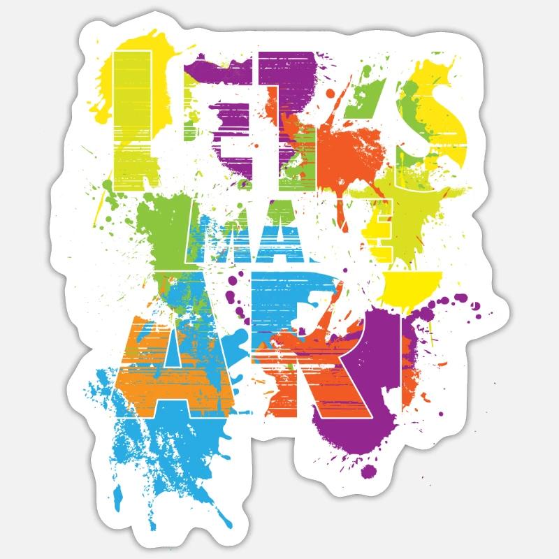 Make Art - Sticker size S (10 x 10 cm) - white matte