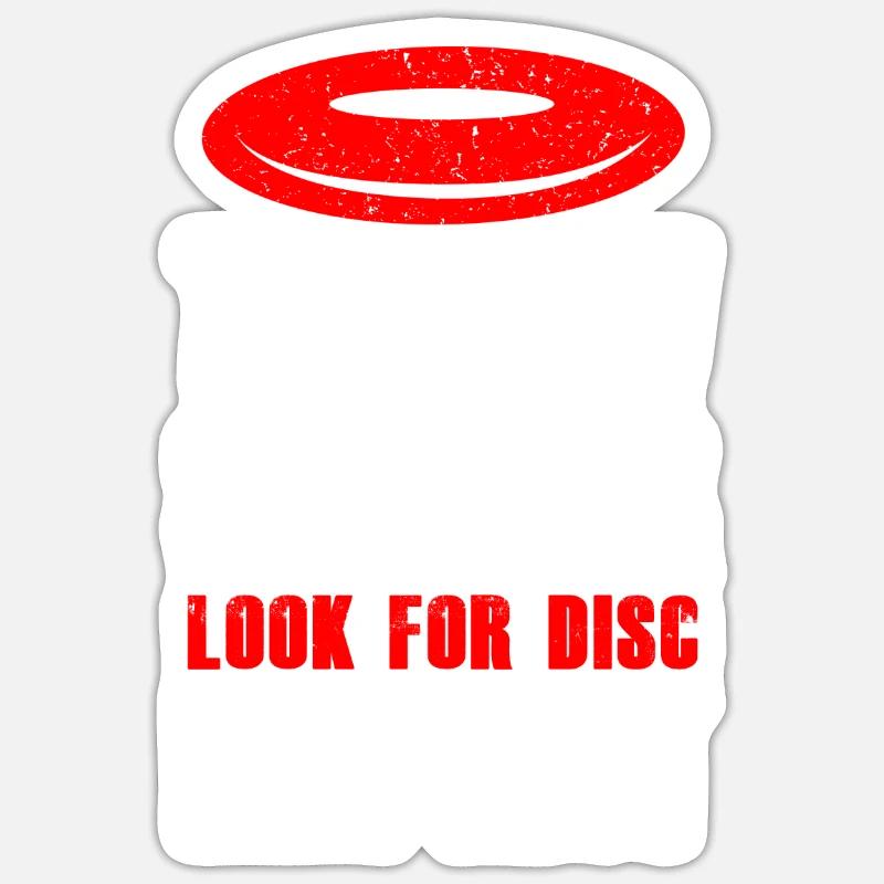 Frisbee Golf - Sticker size S (10 x 10 cm) - white matte