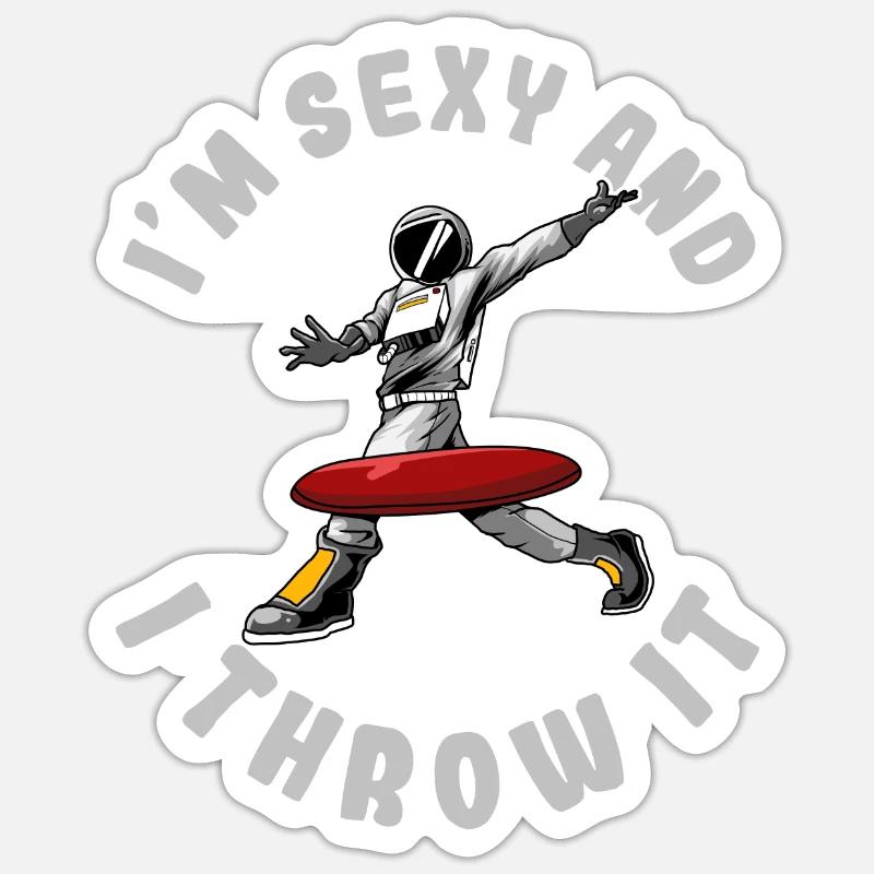 Frisbee Golf - Sticker taille S (10 x 10 cm) - blanc mat