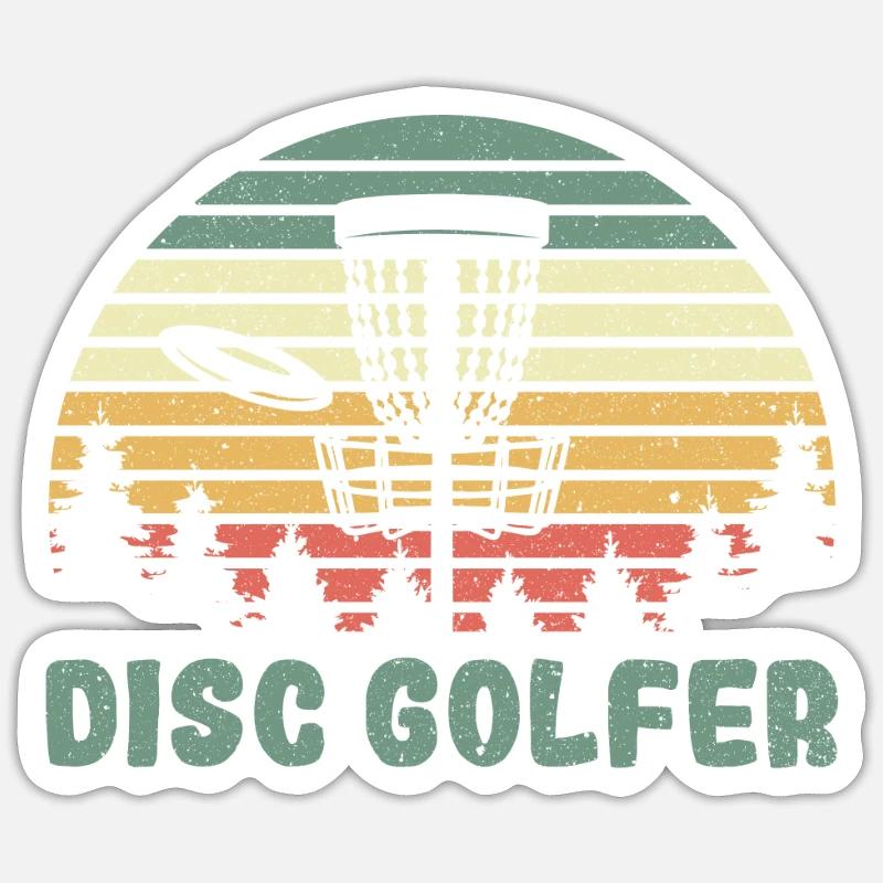 Frisbee Golf - Sticker size S (10 x 10 cm) - white matte