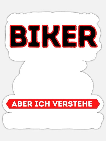 Lustiger Biker und Motrrad Motorradfahrer Spruch - Sticker Größe S (10 x 10 cm) - Mattweiß