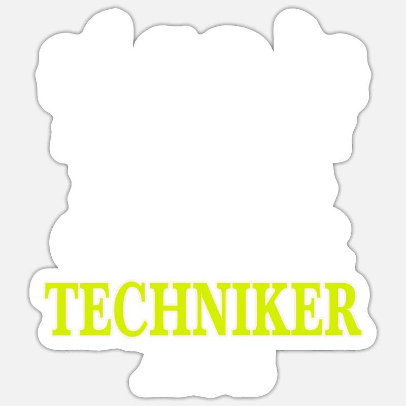 SO SIEHT EIN RICHTIG COOLER TECHNIKER AUS - Sticker Größe S (10 x 10 cm) - Mattweiß