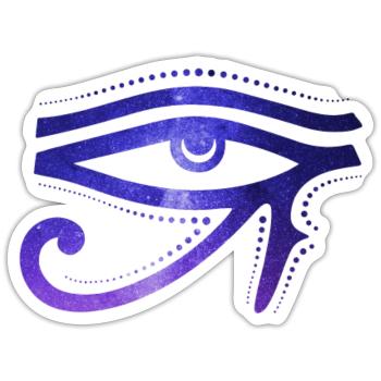Cosmic Eye Of Ra Egyptian Hieroglyph - Sticker size S (10 x 10 cm) - white matte - Front