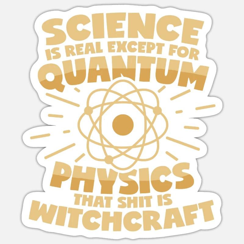Quantenphysik Sticker Größe S (10 x 10 cm)