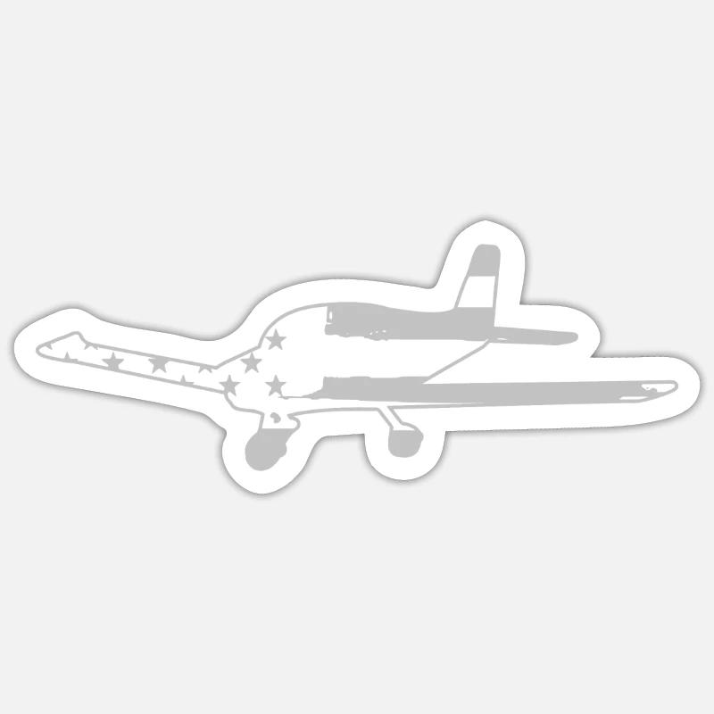 Flugzeug Pilot Luftfahrt - Sticker Größe S (10 x 10 cm) - Mattweiß