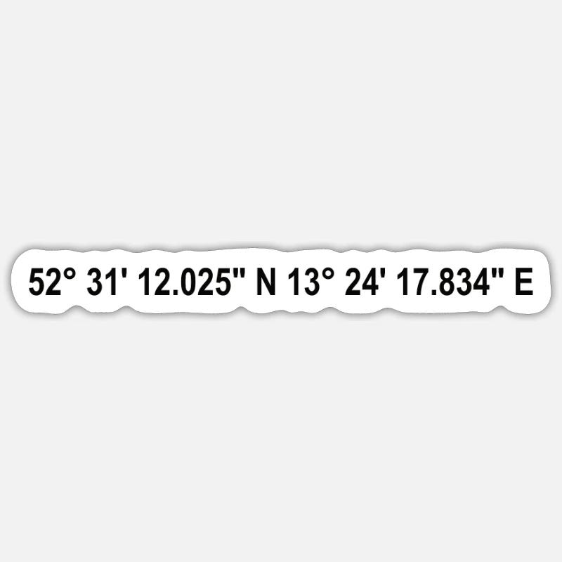 Berlin Coordinates Sticker size S (10 x 10 cm)