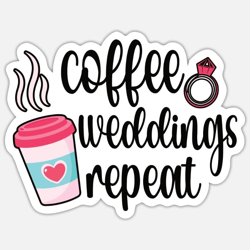 Hochzeitsplaner Heiratsplaner Ehe Wedding Planner - Sticker Größe S (10 x 10 cm) - Mattweiß