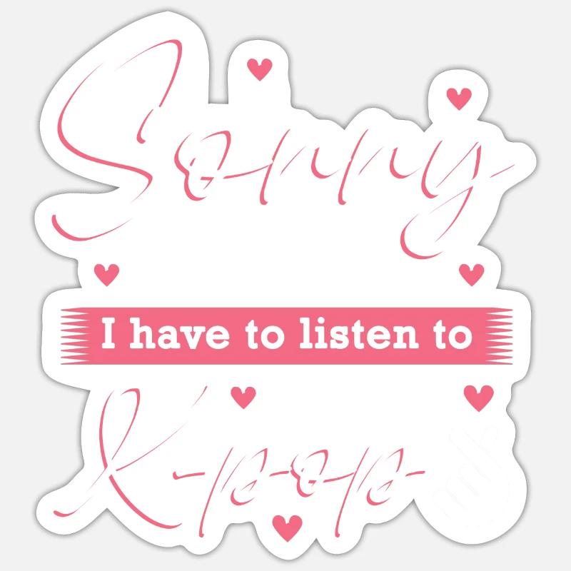 K-Pop K-Pop Geschenk - Sticker Größe S (10 x 10 cm) - Mattweiß