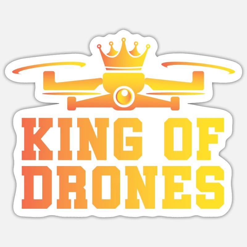 Drone Drone Pilot Quadcopter - Sticker size S (10 x 10 cm) - white matte