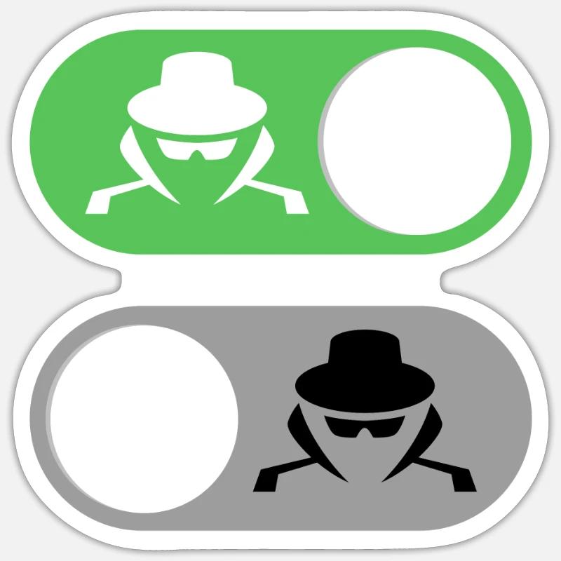 Cybersecurity Mobile White Hat Hacker - Sticker taille S (10 x 10 cm) - blanc mat