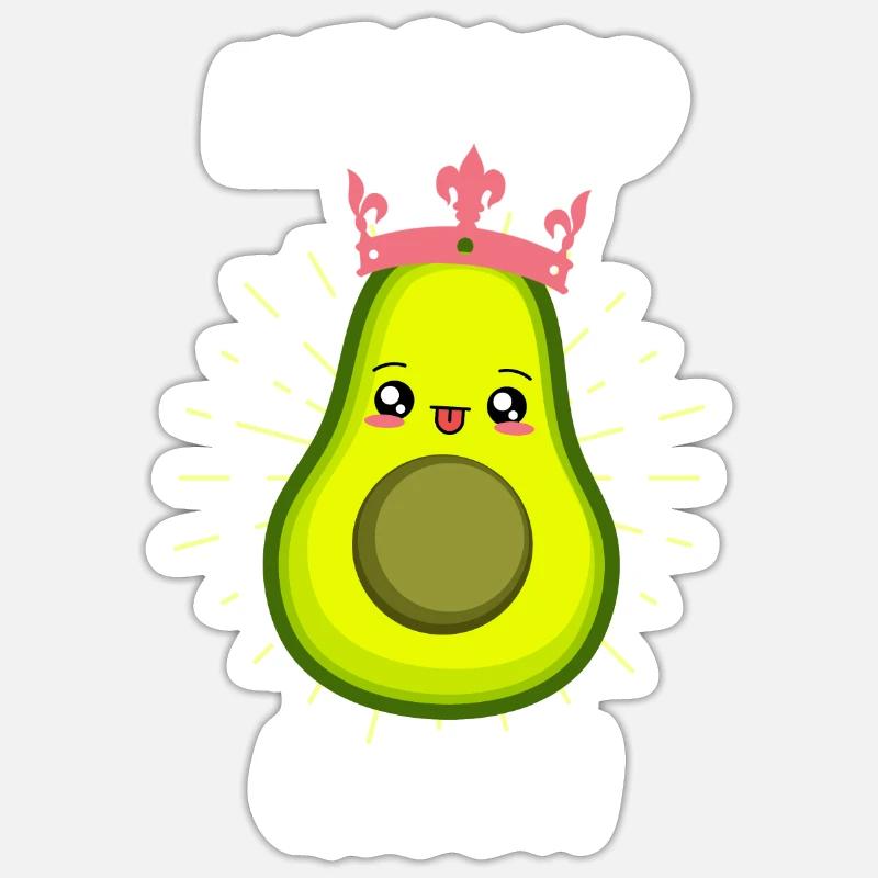 Avocado Queen - Sticker size S (10 x 10 cm) - white matte