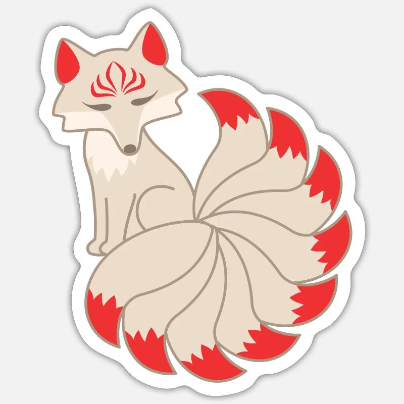 Kitsune Fox Sticker size S (10 x 10 cm)