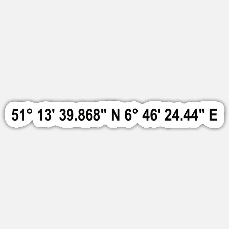 Düsseldorf coordinates Sticker size S (10 x 10 cm)