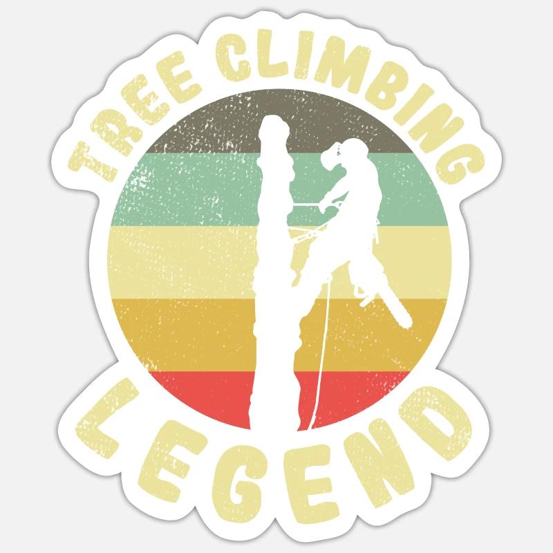 Baumklettern Baumpfleger Arborist Baumkletterer Sticker Größe S (10 x 10 cm)