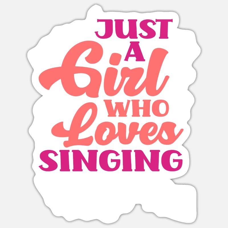 Music Notes Singing Funny Singing Sticker size S (10 x 10 cm)