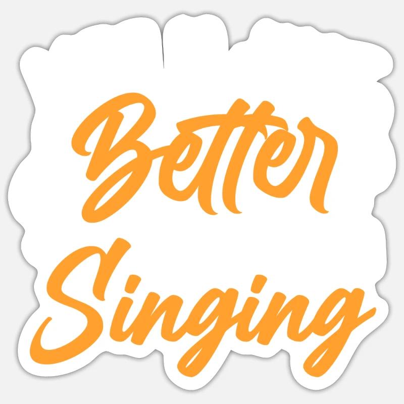 Singer Notes Pride Funny Singing Sticker size S (10 x 10 cm)