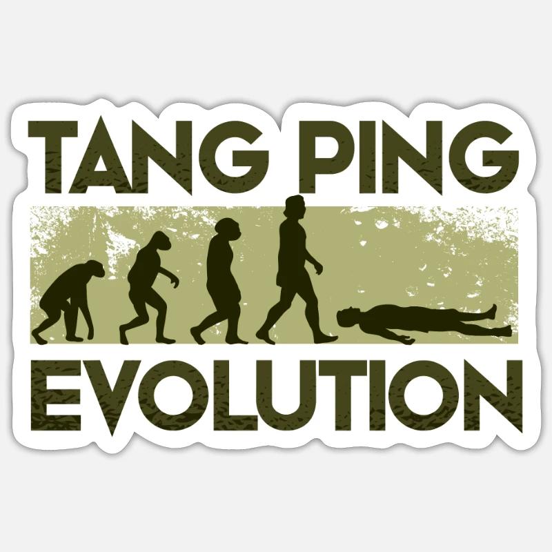 Tang Ping Evolution - Sticker size S (10 x 10 cm) - white matte