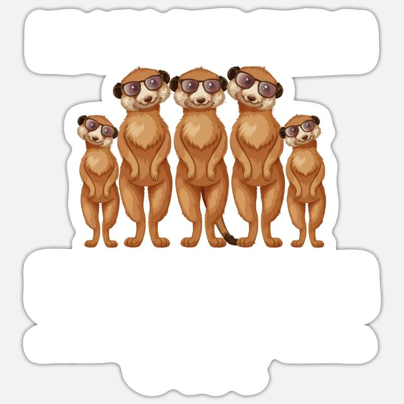 Ich mag halt einfach Erdmännchen Ok - Sticker Größe S (10 x 10 cm) - Mattweiß