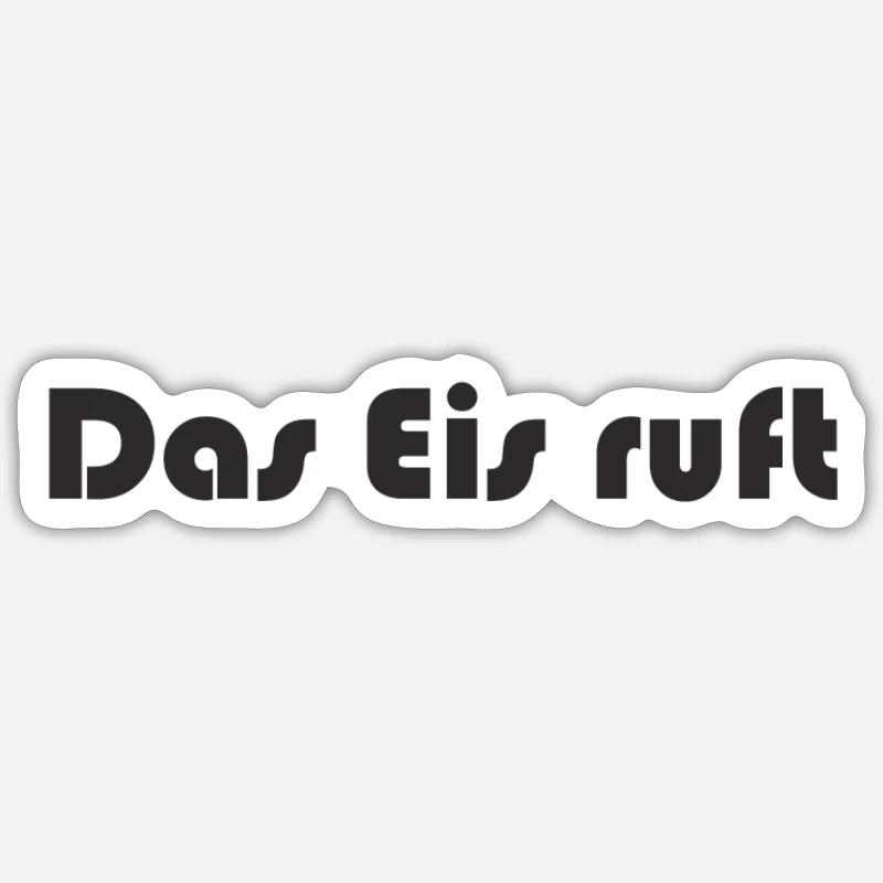 Eishockey - Das Eis Ruft - Sticker Größe S (10 x 10 cm) - Mattweiß
