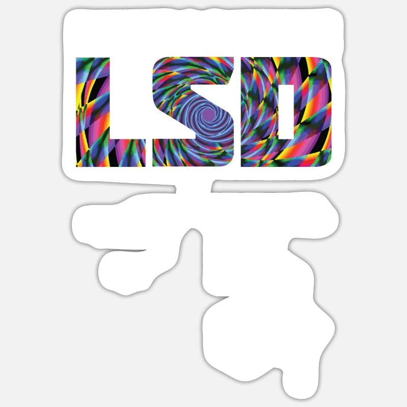 Blutgruppe LSD Strukturformel psychedelisch Sticker Größe S (10 x 10 cm)