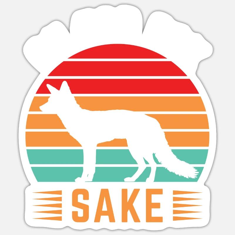Oh For Fox Sake, Fox, Sake Sticker size S (10 x 10 cm)