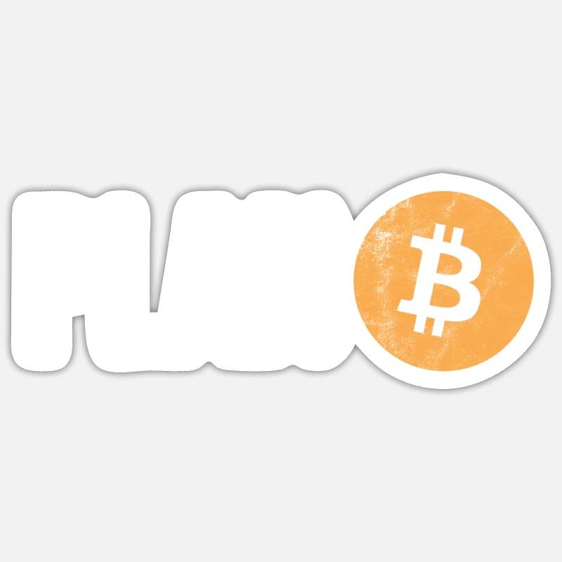 Plan B | Bitcoin BTC Crypto Blockchain - Sticker Größe S (10 x 10 cm) - Mattweiß
