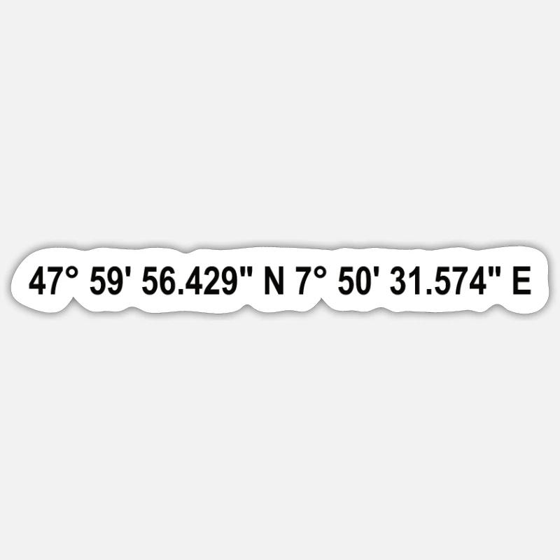 Fribourg im Breisgau Coordonnées - Sticker taille S (10 x 10 cm) - blanc mat