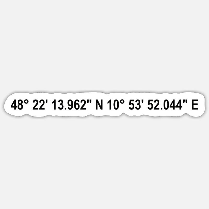 Augsburg Coordinates Sticker size S (10 x 10 cm)