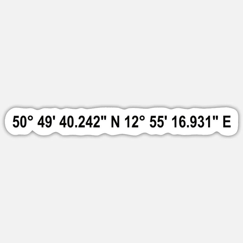 Chemnitz Coordinates Sticker size S (10 x 10 cm)