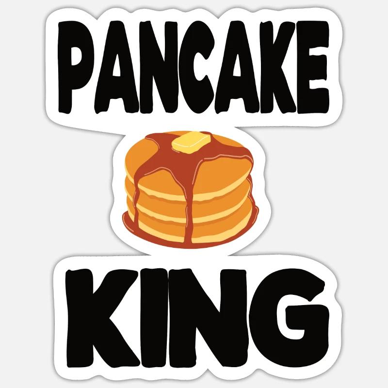 Pancake King Egg Cake Baker Pancakes Sticker size S (10 x 10 cm)