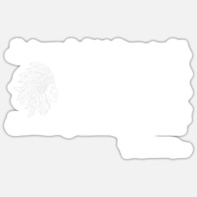Erst wenn der letzte Baum gerodet - Sticker Größe S (10 x 10 cm) - Mattweiß