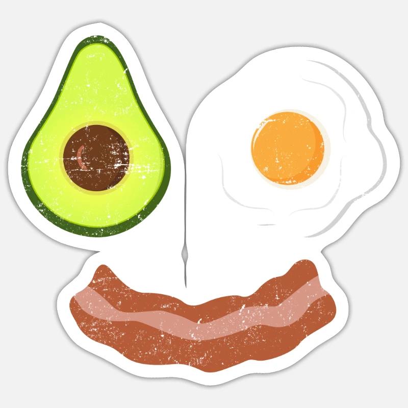 Brunch Breakfast Bacon Egg Avocado Fried Egg Sticker size S (10 x 10 cm)