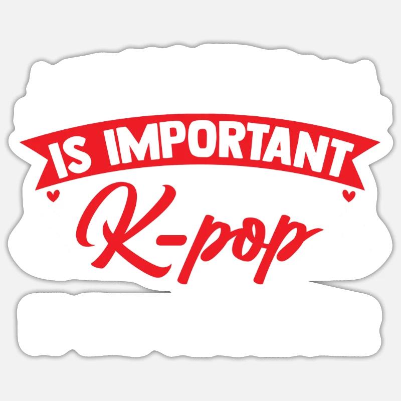 K-Pop K-Pop Geschenk - Sticker Größe S (10 x 10 cm) - Mattweiß