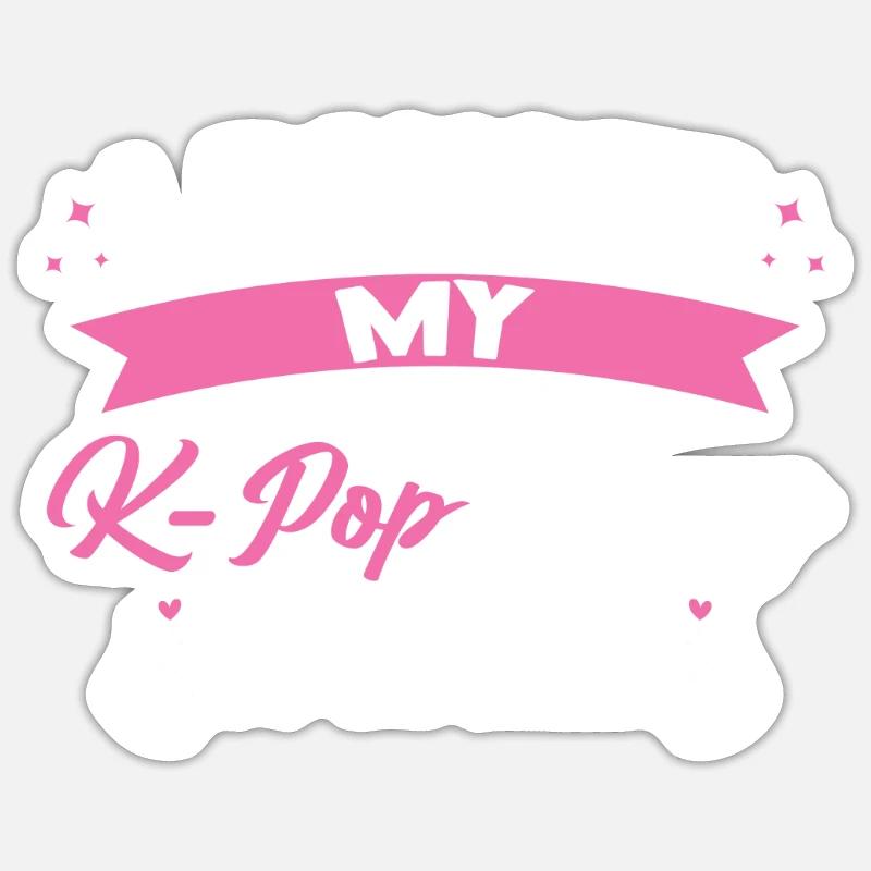 K-Pop K-Pop cadeau coréen - Sticker taille S (10 x 10 cm) - blanc mat
