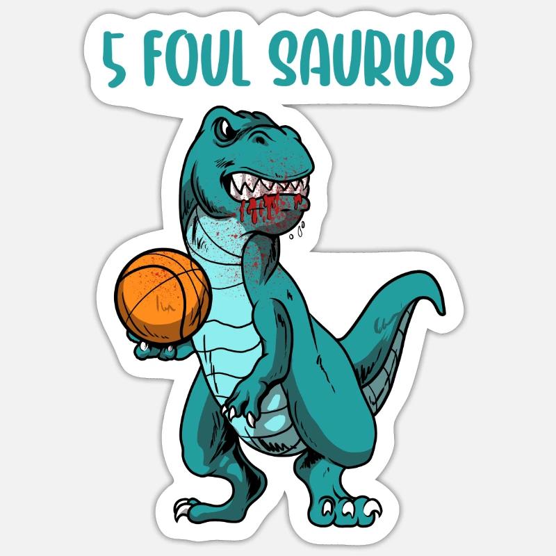 Basketteurs - Sticker taille S (10 x 10 cm) - blanc mat
