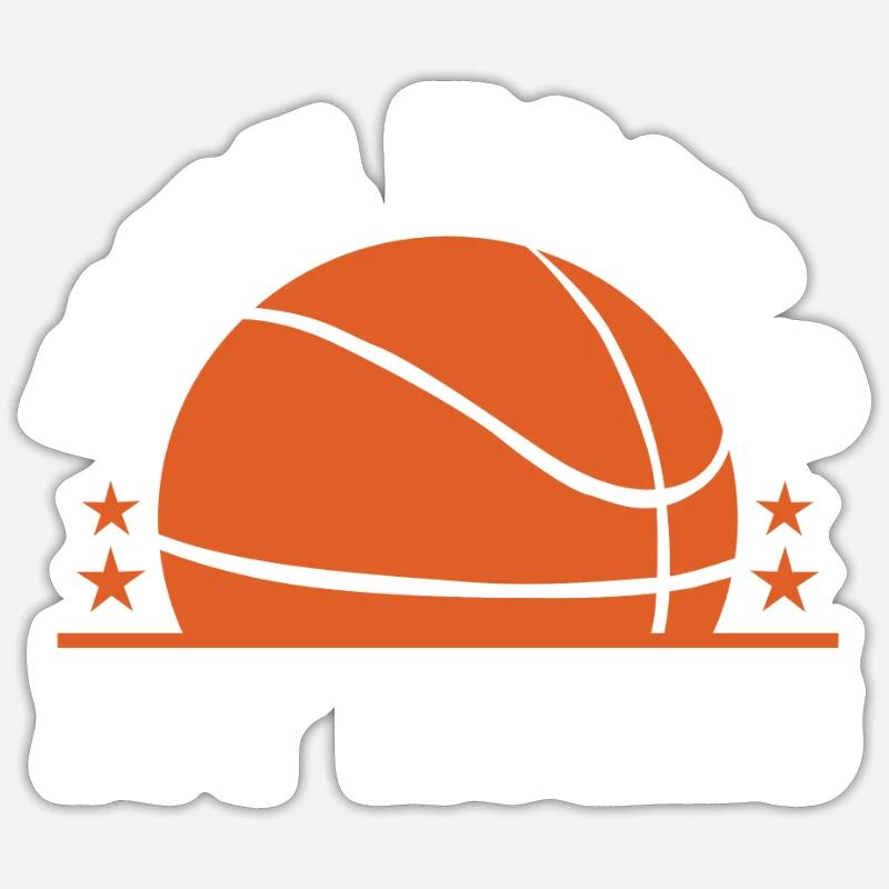 Basketteur - Sticker taille S (10 x 10 cm) - blanc mat