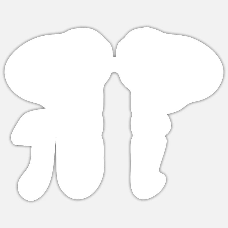 Pi Get Real je suis une blague de mathématicien rationnel - Sticker taille S (10 x 10 cm) - blanc mat